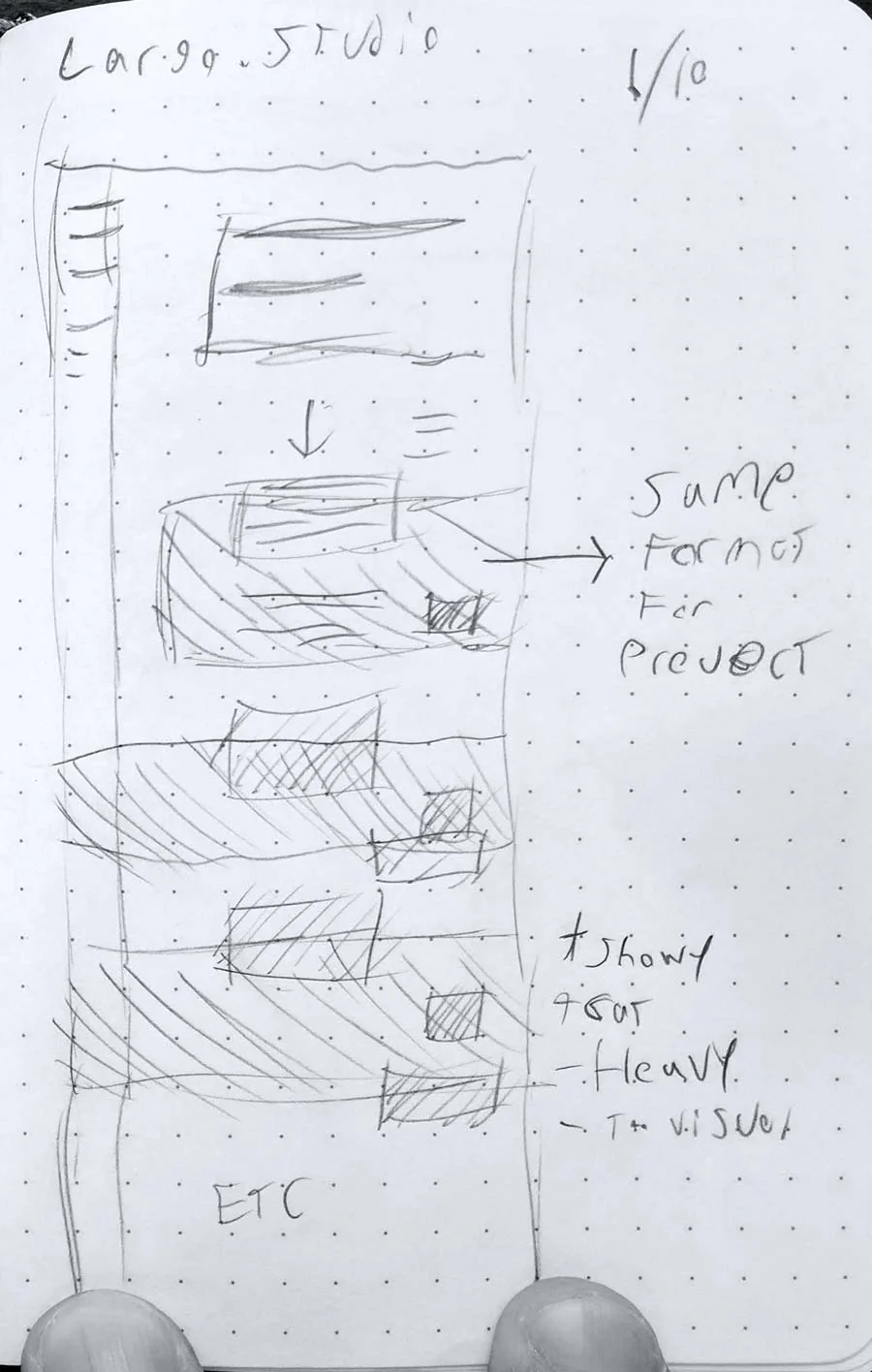 Portfolio prototype gallery frame