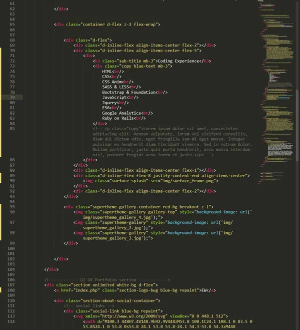 Code editor screen on a tablet mockup